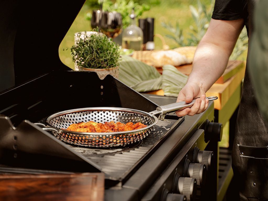 BBQ-GRILLPFANNE MIT ABNEHMBAREM GRIFF 28 CM - 3